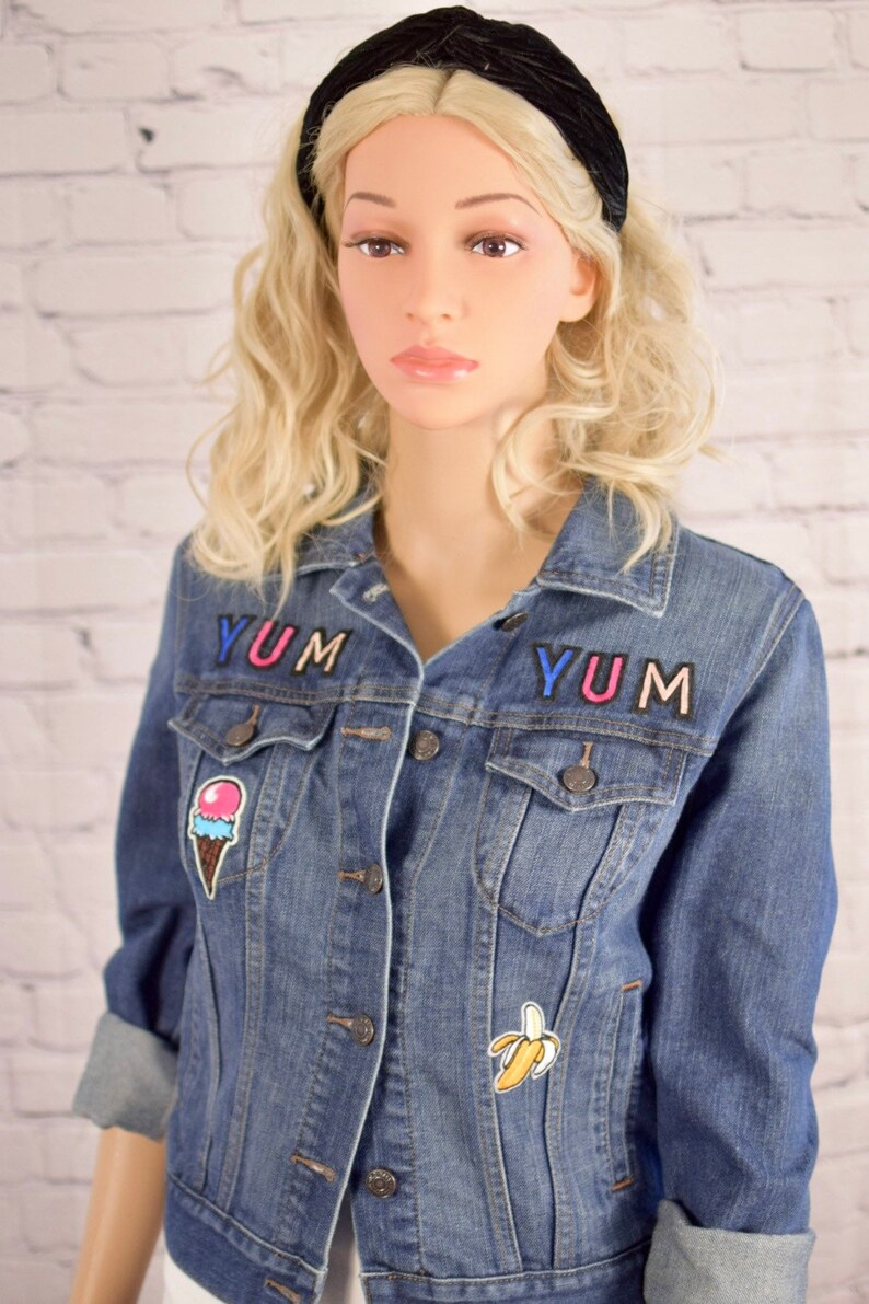 Food Themed Denim Jacket - Etsy