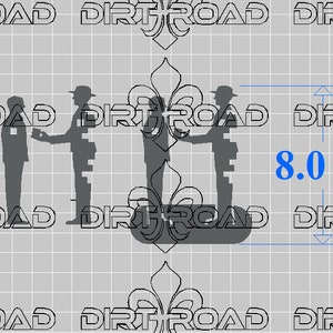 Father and Son Missing Piece DXF SVG
