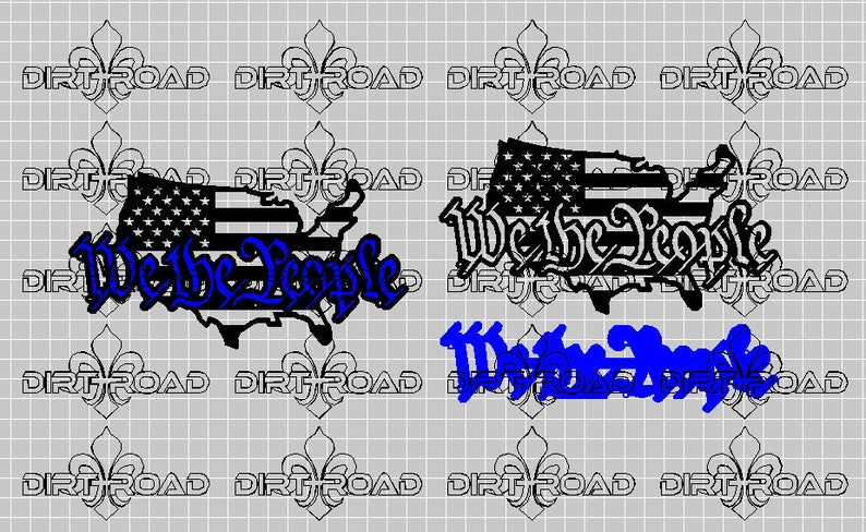 Download We The People USA DXF-SVG File | Etsy