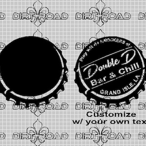 Bottle Cap Sign DXF/SVG File