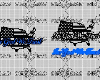W Bogu ufamy USA - DXF SVG
