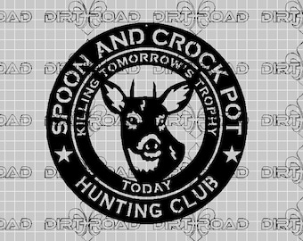 Spoon And Crock Pot Sign DXF/SVG Files