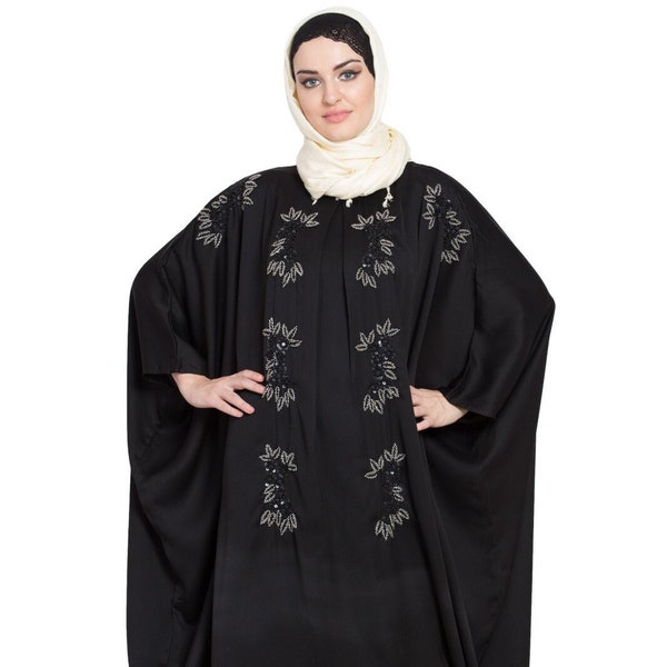NHF Emb Designer Kaftan Trend-setting Handmade Islamic Modest Traditional Finest Arabic Luxury Casual Abayas Fashionable Cape