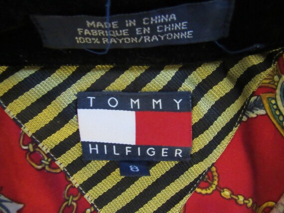 Tommy Hilfiger Blouse Red w/ Knight Watch Chain C… - image 7