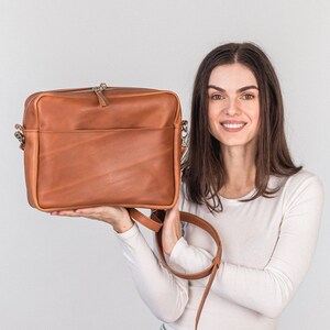Crossbody Leather Bag for Everyday Use | Leather Bag for Laptop | Leather Laptop Bag | Leather Crossbody Minimalist Bag | Shoulder Bag