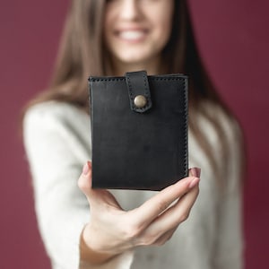 Cartera de hombre de cuero Cartera de hombre Cartera hombres Cartera de cuero para hombres Cartera minimalista Cartera de cuero hombres Cartera de cuero delgada Cartera de cuero imagen 1