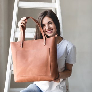 Handgemachte Tragetasche Leder Tragetasche Große Tragetasche Schulter Tragetasche Tragetaschen für Frauen Leder Tragetaschen mit Reißverschluss Muttertagsgeschenke