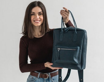 Handcrafted Leather Backpack, Minimalist City Travel Bag