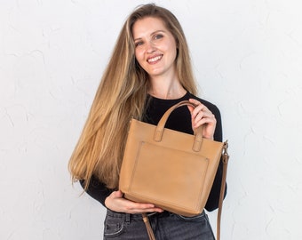 Mini sac fourre-tout en cuir grainé pour femme | Mini-sacs à bandoulière personnalisés | Mini sac à main pour femme en cuir grainé | Mini sac à main en cuir