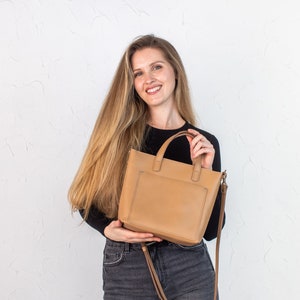 Women Pebbled Leather Mini Tote Bag | Personalization Crossbody Mini Bags | Pebbled Leather Mini Womens Purse | Leather Mini Handbag