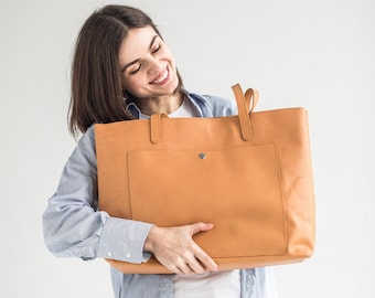 Leather tote bag Handmade bag Large tote bags Shoulder tote bag Tote bags for women Leather tote bags with zipper Best tote bags Brown tote