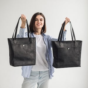Personalization Leather Tote Bag | Genuine Leather Women Tote Bag | Handcrafted Leather Shou;der Bag | Leather Travel Tote Bag for Women Men