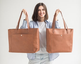 Genuine Leather Tote Bag | Handcrafted Leather Shoulder Bag For Everyday Use | Handmade Crossbody Tote Bag | Women's Leather Handbag