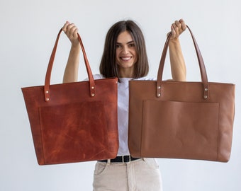 Leather tote bag Handmade tote bag Large tote bag Shoulder tote bag Tote bags for women Leather tote bags with zipper Best tote bags