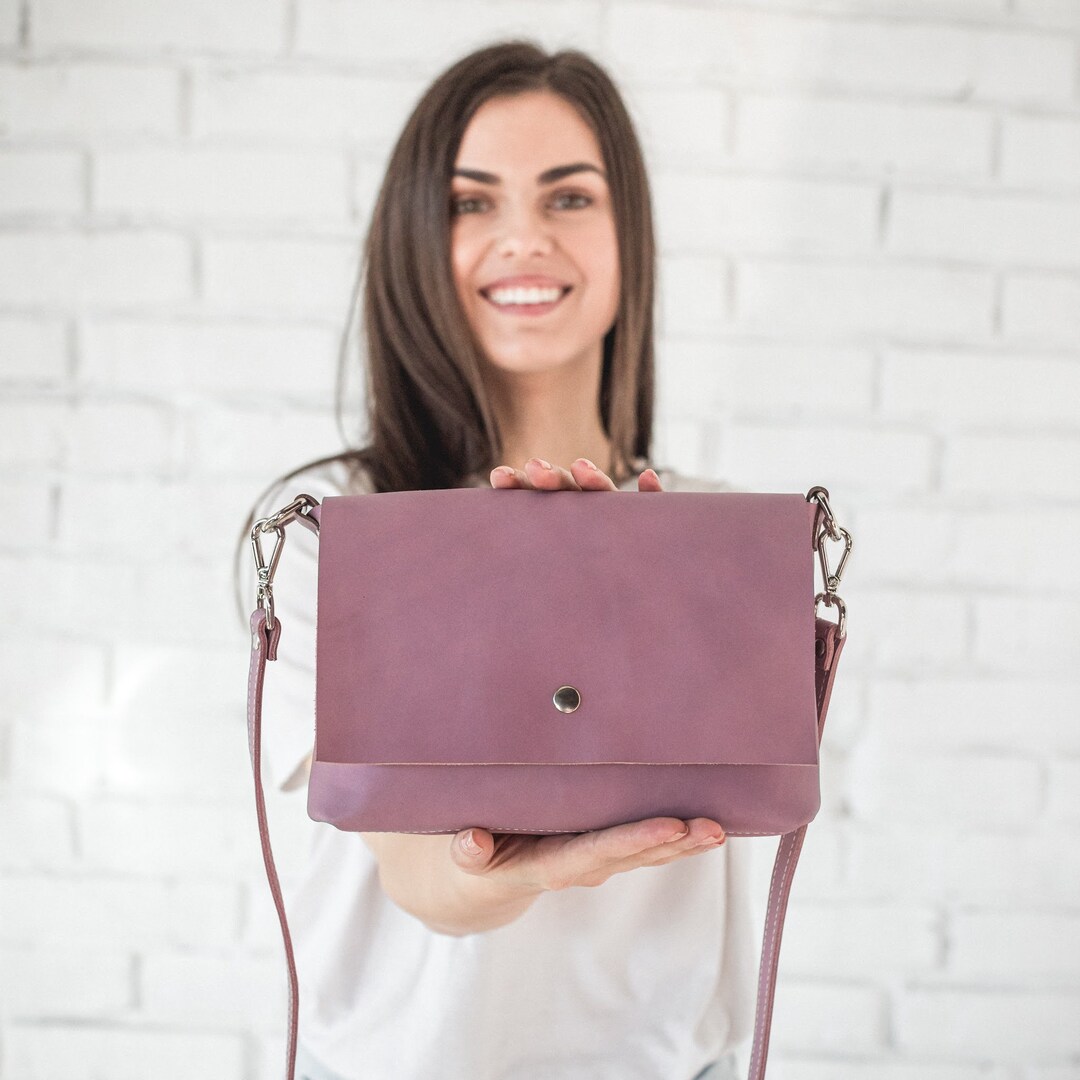 Leather Crossbody Bag for Womens Minimalist Leather Purse Small Leather