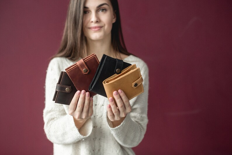 Cartera de hombre de cuero Cartera de hombre Cartera hombres Cartera de cuero para hombres Cartera minimalista Cartera de cuero hombres Cartera de cuero delgada Cartera de cuero imagen 4