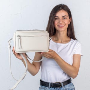Echtleder Umhängetasche | Handgefertigte Leder Umhängetasche | Umhängetasche aus Leder mit Reißverschluss | Für den täglichen Gebrauch Crossbody Damentasche
