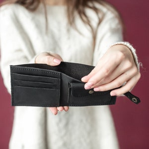 Cartera de hombre de cuero Cartera de hombre Cartera hombres Cartera de cuero para hombres Cartera minimalista Cartera de cuero hombres Cartera de cuero delgada Cartera de cuero imagen 8