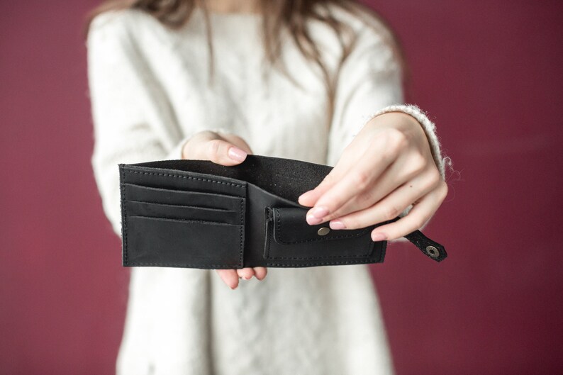 Cartera de hombre de cuero Cartera de hombre Cartera hombres Cartera de cuero para hombres Cartera minimalista Cartera de cuero hombres Cartera de cuero delgada Cartera de cuero imagen 8