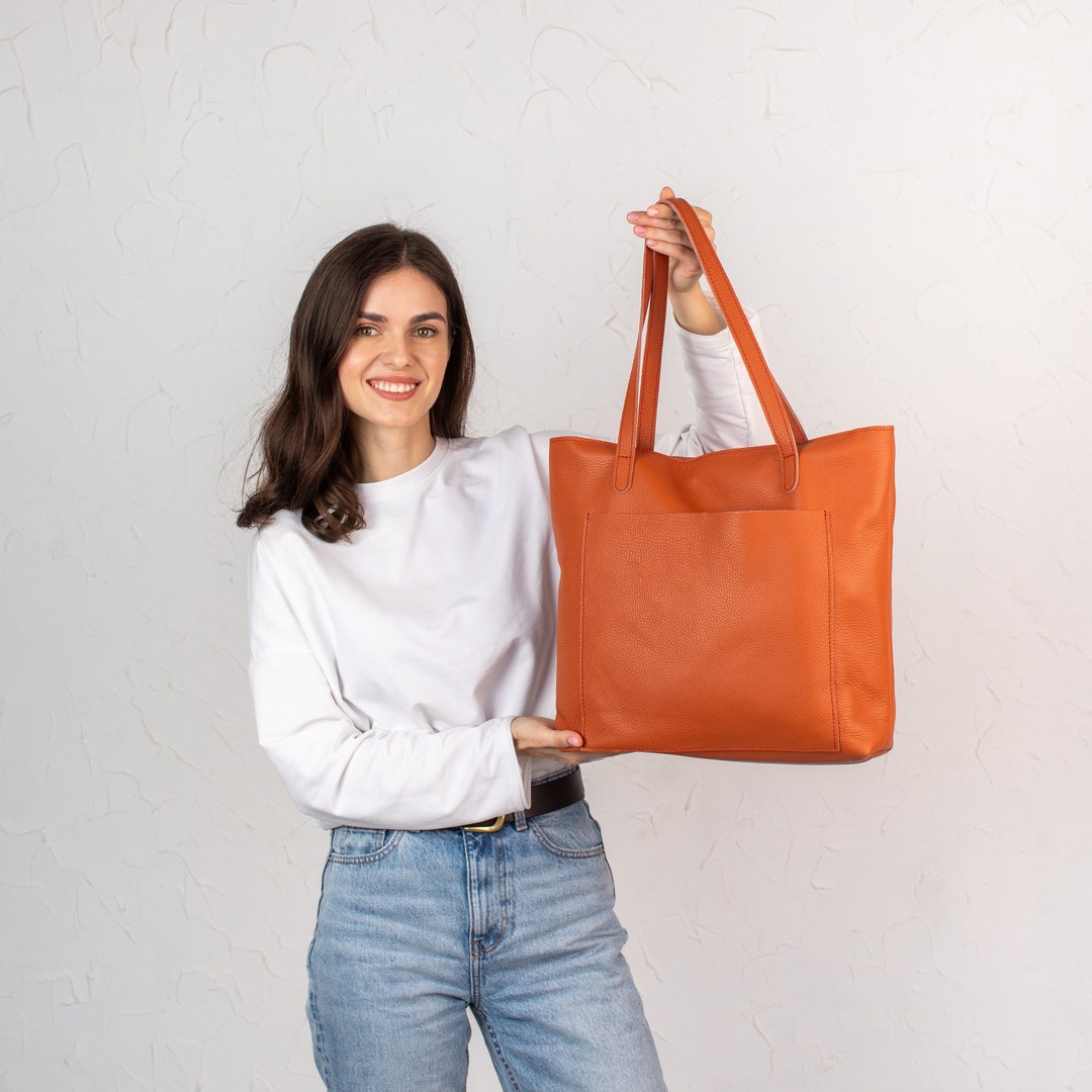 Genuine Pebbled Leather Handbag | Personalization Women's