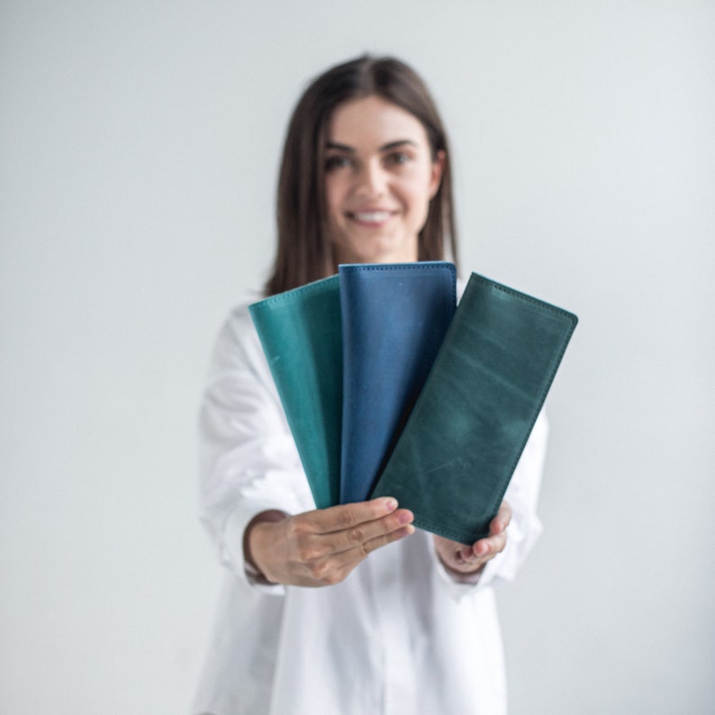 Cartera de mujer Cartera de cuero para mujer Cartera de cuero para mujer Cartera de cuero para mujer Cartera de cuero fina Monedero de cuero Regalo para ella imagen 4