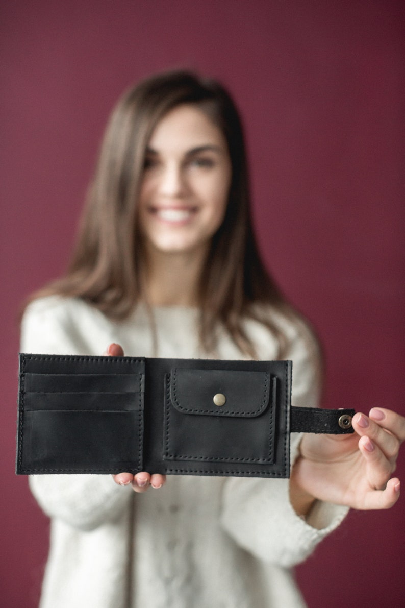 Cartera de hombre de cuero Cartera de hombre Cartera hombres Cartera de cuero para hombres Cartera minimalista Cartera de cuero hombres Cartera de cuero delgada Cartera de cuero imagen 7