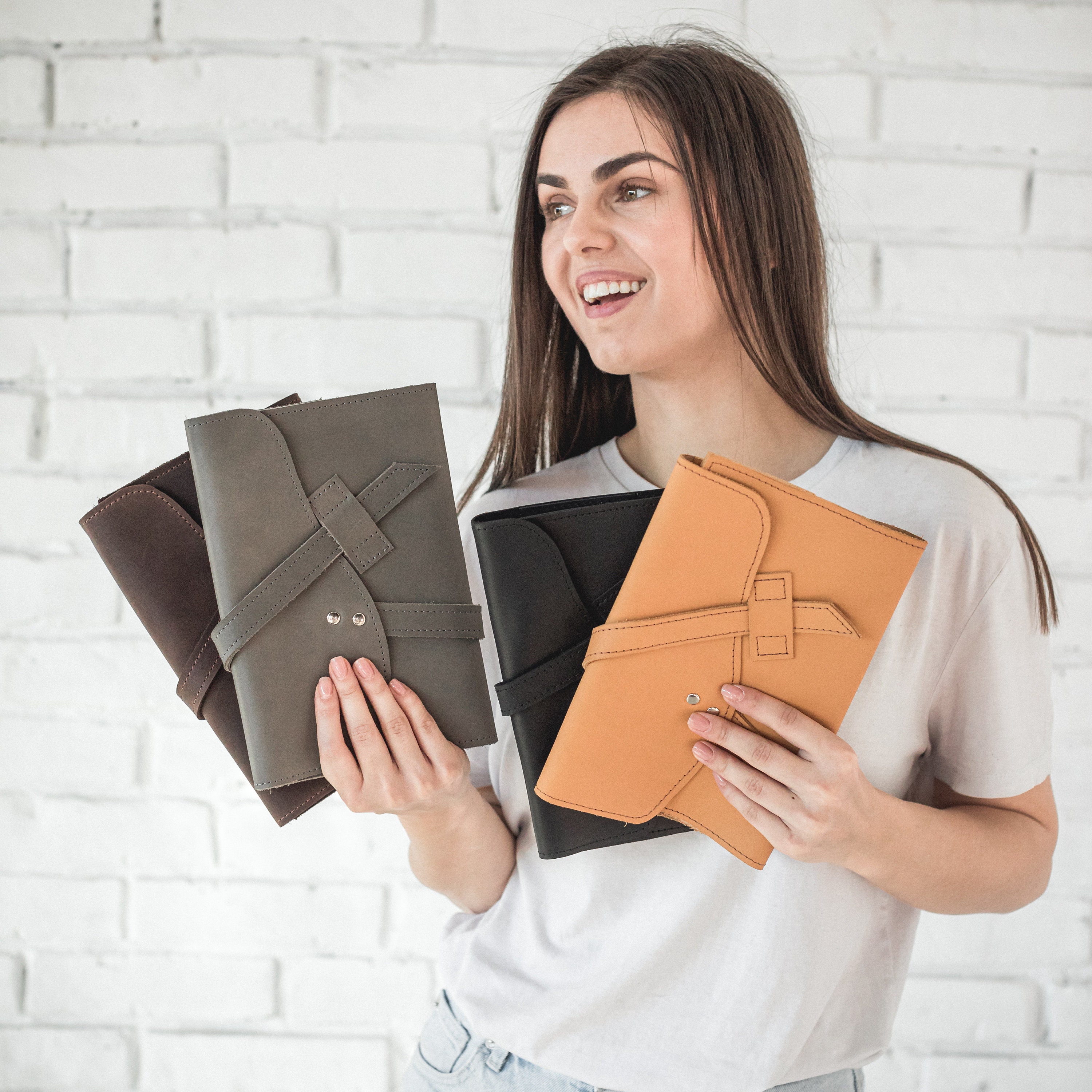 Genuine Leather Journal Cover Full Grain Leather Notebook - Etsy