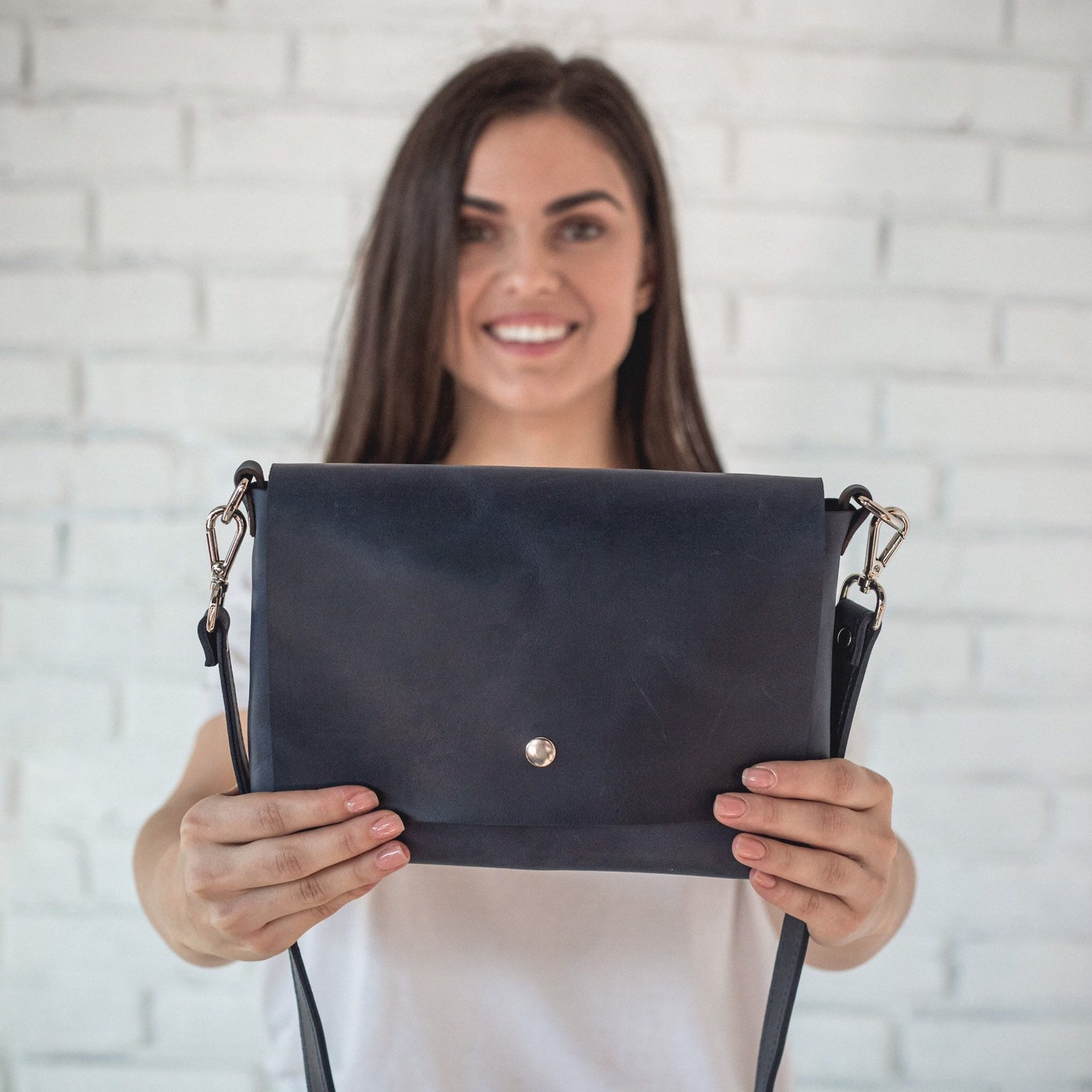 Leather Crossbody Bag for Women Leather Women Shoulder Bag Etsy