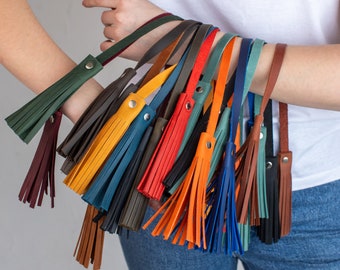 Genuine Leather Tassels | Leather Tassels for Bags | Handmade Leather Tassels for Tote Bag | Handcrafted Leather Tassels for Shoulder Bag