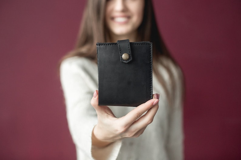 Cartera de hombre de cuero Cartera de hombre Cartera hombres Cartera de cuero para hombres Cartera minimalista Cartera de cuero hombres Cartera de cuero delgada Cartera de cuero imagen 1