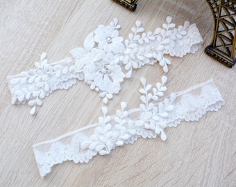 Wedding Garter Set Belt Ivory Lace Bridal Toss Garters, Ivory Lace Garter,  Set Of Garters, Ivory Wedding Garter, Plus Size Lingerie Garter