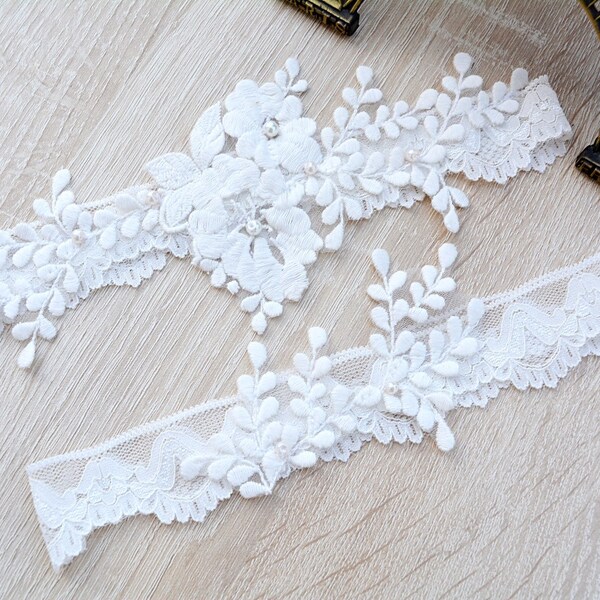 Wedding Garter Set Belt Ivory Lace Bridal Toss Garters, Ivory Lace Garter,  Set Of Garters, Ivory Wedding Garter, Plus Size Lingerie Garter