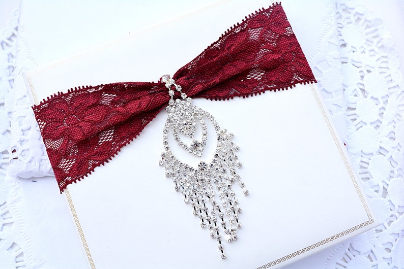 Laced Valentines Gift Wine Red Garters Bridal Crystal Elastic Lace Garter For Women Rhinestone Bridal Red Lace Garters Wedding Pluse Size