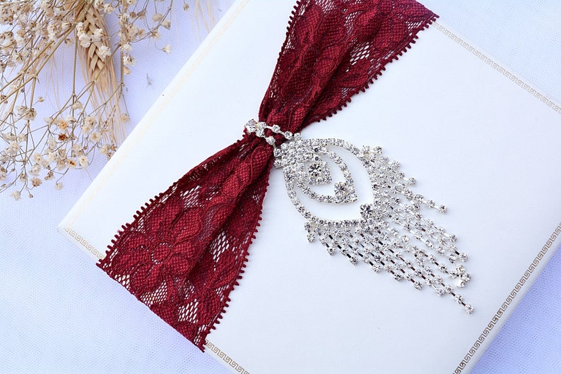 Laced Valentines Gift Wine Red Garters Bridal Crystal Elastic Lace Garter For Women Rhinestone Bridal Red Lace Garters Wedding Pluse Size
