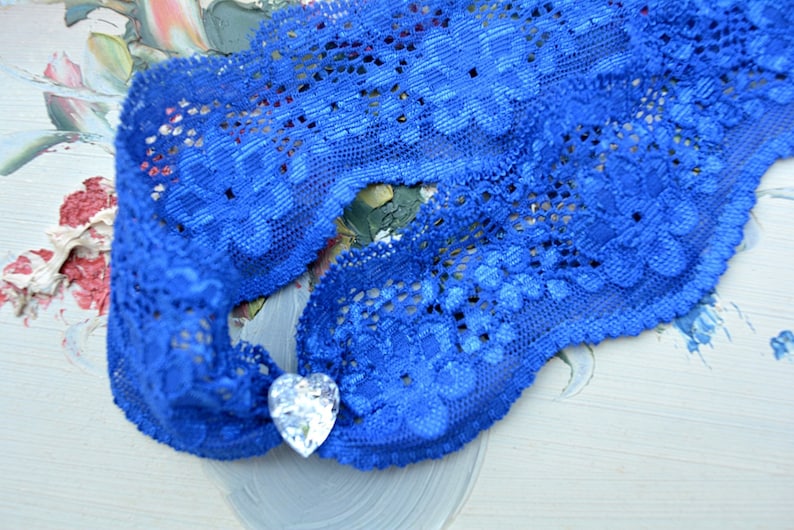 Blue Toss Garter Wedding Garter Blue Royal Blue Wedding Keep Toss Garter Lace Crystal Heart For Bride Blue Lace Garters Lace Garter Belt