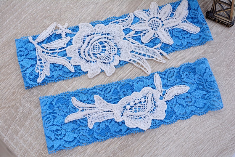 Red Ivory Lace Wedding Garters Set Bridal Garter Belt Set for Etsy