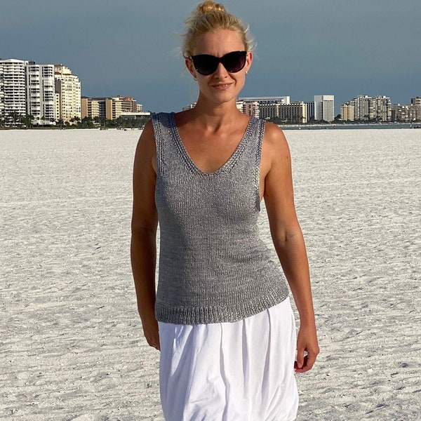 Hand Knit Tank Top Etsy