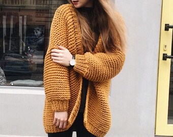 Camel Cardigan - Etsy