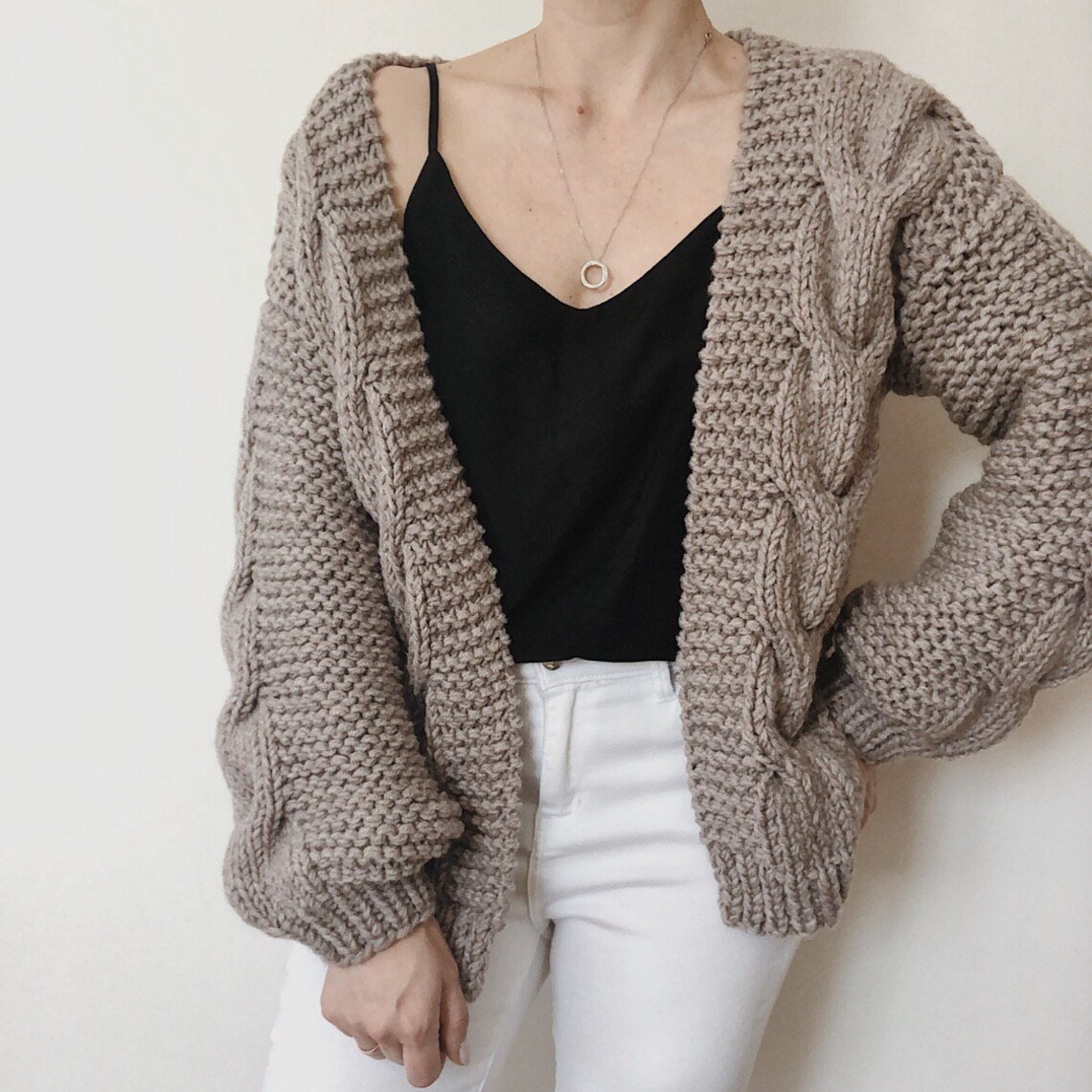 Cable Knit Cardigan Chunky Knit Cardigan Cable Knit Sweater - Etsy