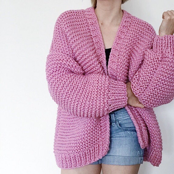oversized cardigan pink