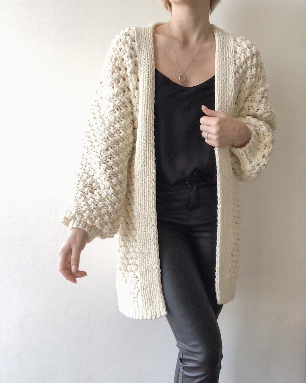 Oversized Cardigan Long Cable Knit White Cardigan Chunky Etsy UK