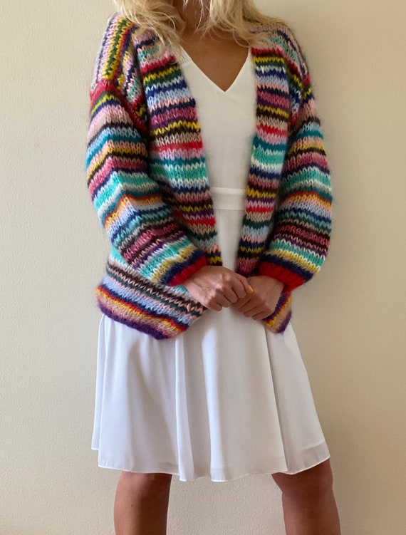 【1％ magic】激レア Rainbow Mohair Cardigan