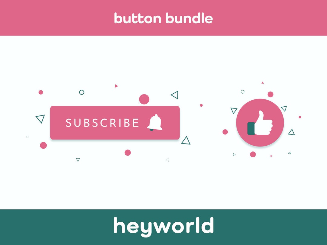 Button Bundle - Subscribe Button - Like Button - Lower Thirds - Video ...