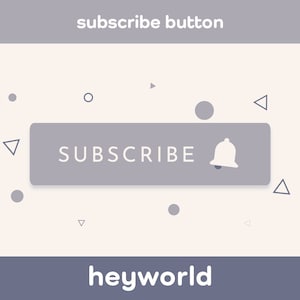 Animated YouTube Subscribe Button - Custom Lower Thirds - YouTube Video Overlay - Twitch Overlay - YouTube Animated Intro