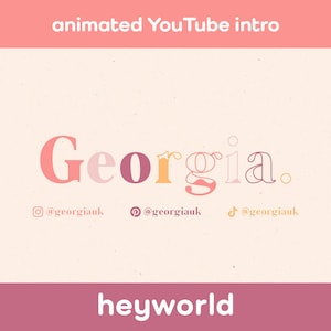 Animerad YouTube-kanalintroduktion - YouTube-introduktion - YouTube-grafik - YouTube-varumärkesbyggande - Slutord - Outro - Prenumerationsknapp - HeyWorld