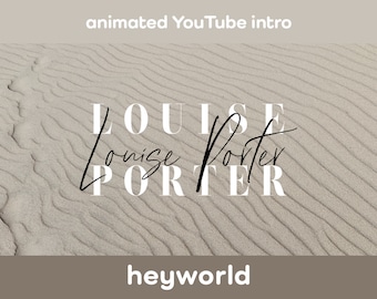 Wprowadzenie do YouTube - Animowane wprowadzenie - Efekt tekstu pisanego odręcznie - Projekt logo - Szablon logo - Branding YouTube - Grafika YouTube - HeyWorld