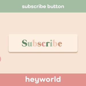 Subscribe Button - YouTube Video Overlay - Twitch Overlay - YouTube Channel - YouTube Graphics - YouTube Channel Art - HeyWorld
