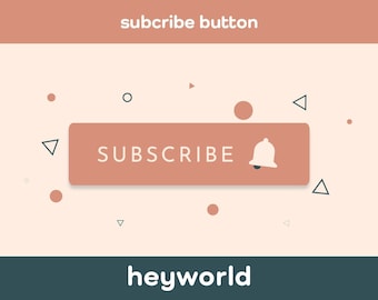 Subscribe Button - Lower Thirds - YouTube Video Overlay - Animated Overlay - Twitch Overlay - YouTube Graphics - YouTube Branding - HeyWorld
