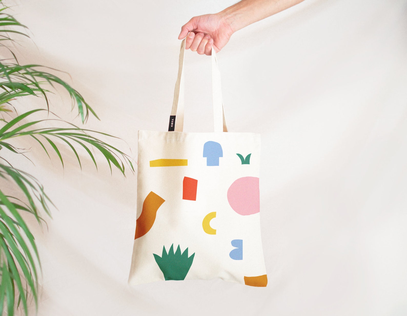 Tote bag canvas bag abstract minimalist illustration 100 % | Etsy