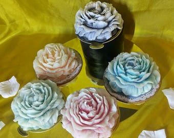 Peony Shaped Scented Candle large